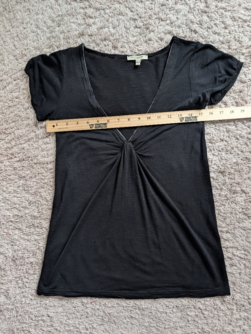 Vintage Burberry London Y2K Twist-Front Top - Picture 11 of 13